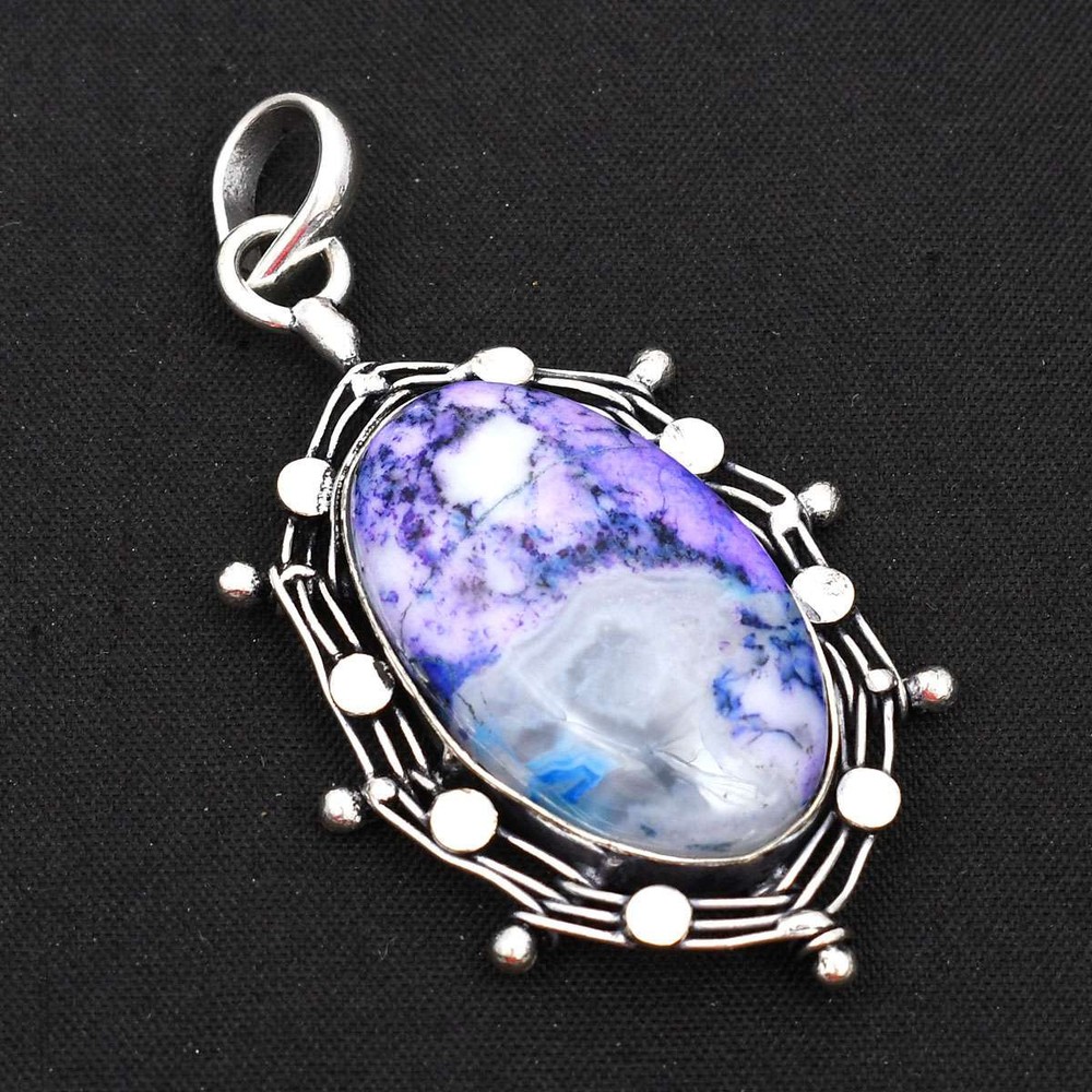 Dendrite Opal Gemstone Ethnic Handmade Pendant Jewelry 2.32