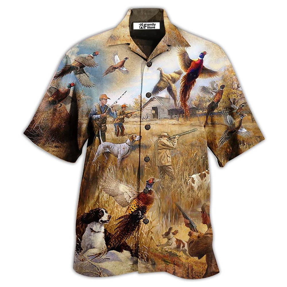 Excited for Pheasant Hunting Hawaiian Shirt Fun