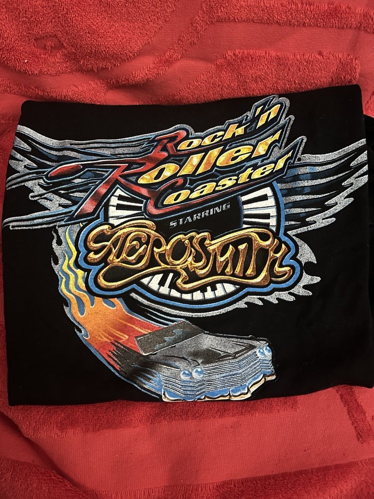 Hanes Disney Rock 'n' Roller Coaster Aerosmith Black Adult T-Shirt