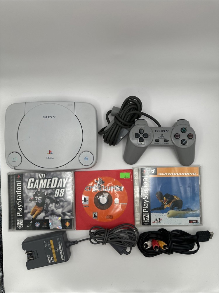 Sony PlayStation 1 Console with Controller, Cords & 3 Games
