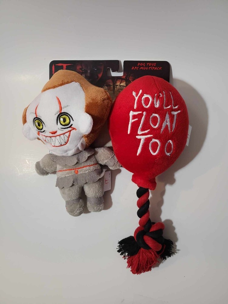 Pennywise Youll Float Too Plush 2-Piece Dog Toy Set New NWT