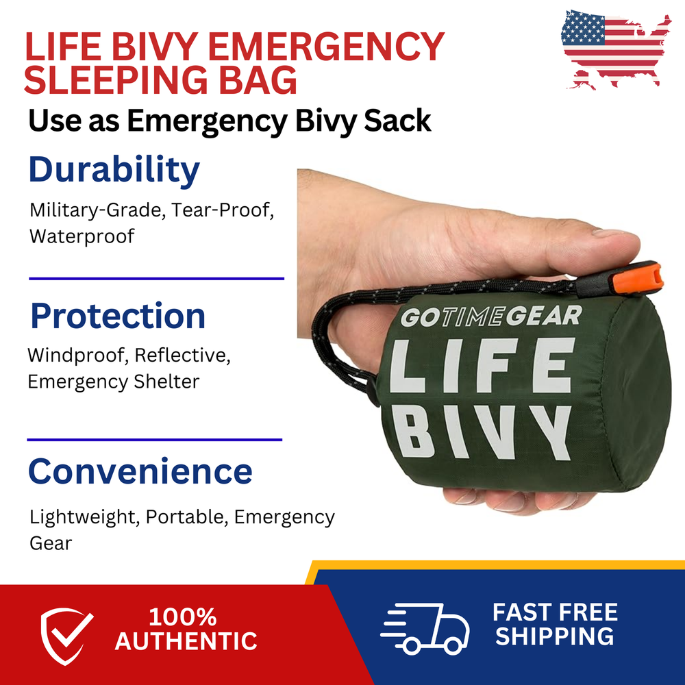 Life Bivy Emergency Sleeping Bag Thermal Bivy - Use as Emergency Bivy Sack, Surv