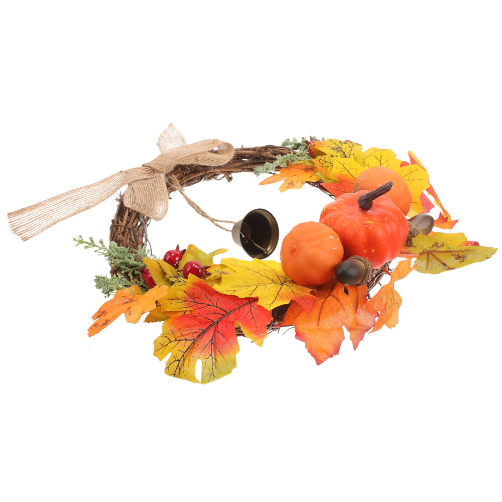 Thanksgiving Maple Leaf Wreath Door Hanging Party Decor  
