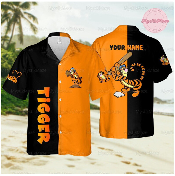 Custom Tigger 3D HAWAII SHIRT HALLOWEEN GIFT CHRISTMAS GIFT BEST PRICE US SIZE