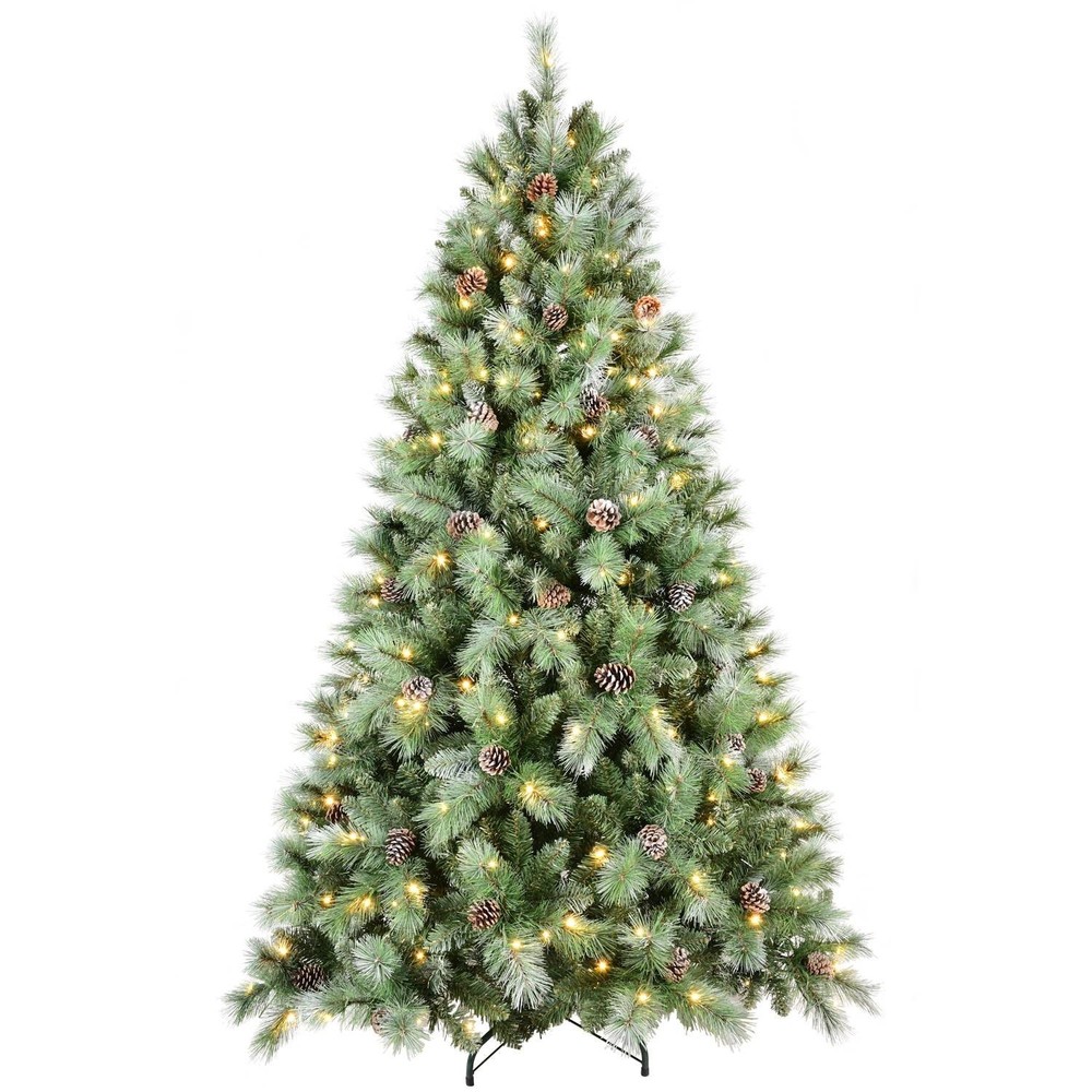 5/6/7/7.5/8/9 FT PVC/Hard Needle Mixed Tree Artificial Full Xmas Christmas Tree