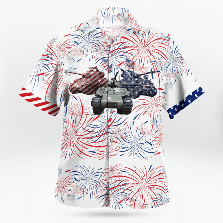 Sherman Men’s 4th Of July Hawaiian Shirt US Size Summer Tropical Style New Design