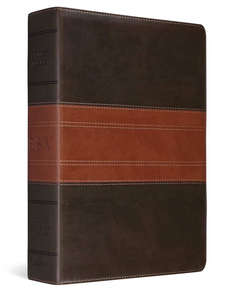 ESV Large Print Study Bible TruTone Tan Trail Design 64th Anniversary Edition