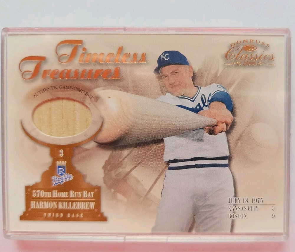 2001 Donruss Timeless Treasures Harmon Killebrew, game used bat insert