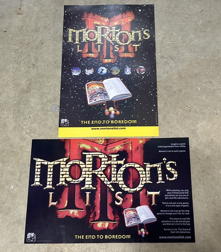 Insane Clown Posse Mortons List 2-Sided Poster 11”x17”Jumpsteady Board Game