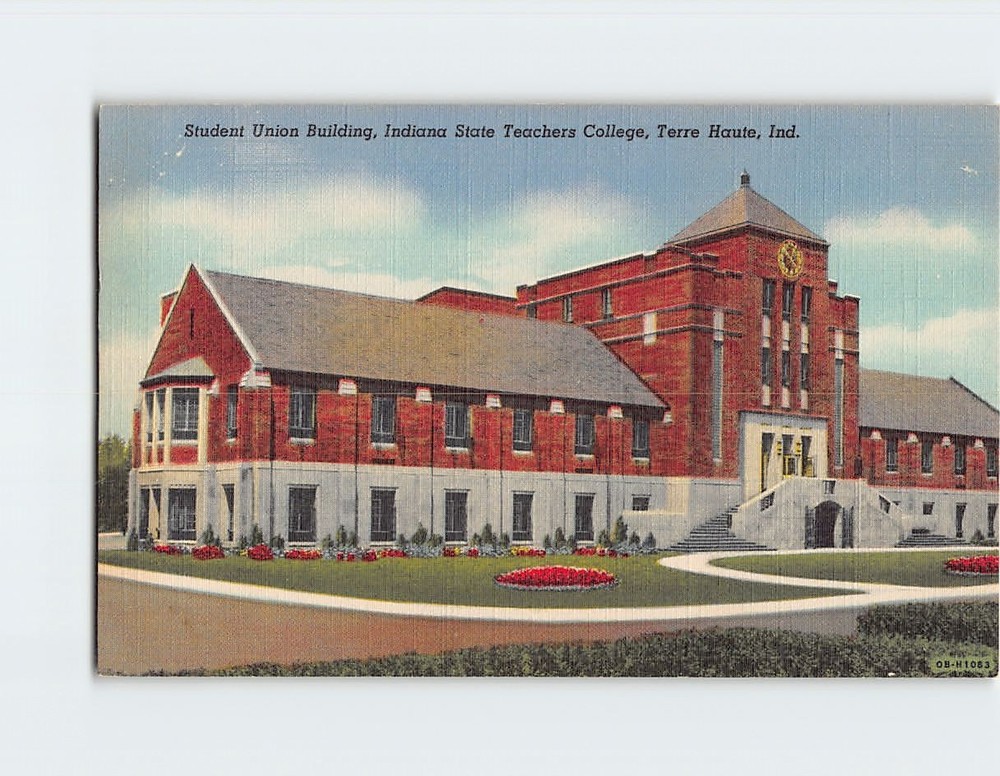 Postcard Student Union Building at Indiana State Teachers College Terre Haute