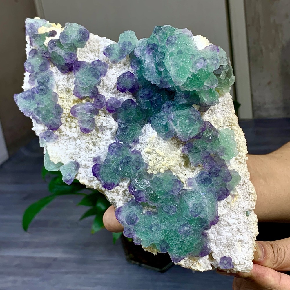 3.70LBNatural transparent green Laser fluorite mineral crystal sample/China