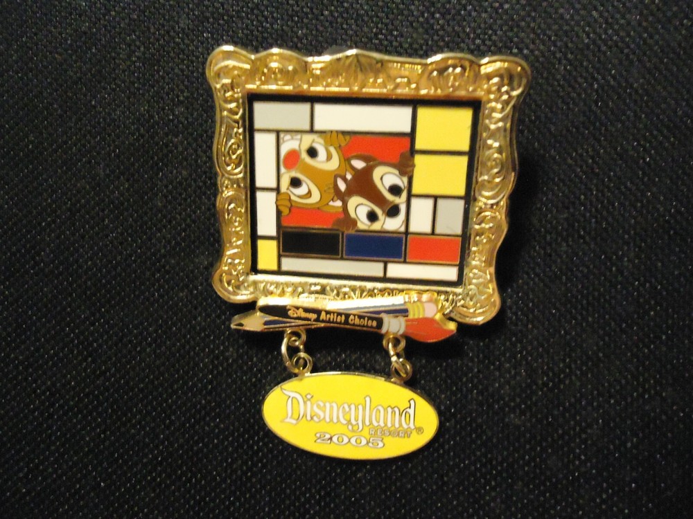 DISNEY DLR ARTIST CHOICE 2005 CHIP AND DALE MODERN ART PIN LE 750