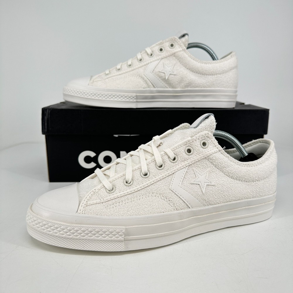 CONVERSE Shoes Mens 10.5 Vintage White Star Player 76 Faux Suede Sneaker Low Top