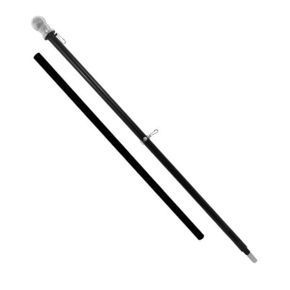 6ft Spinning Flag Pole – Black