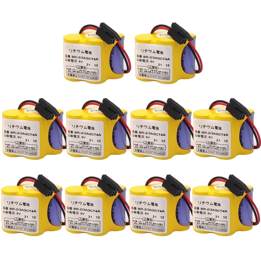 10x BR-2/3AGCT4A 6V PLC Battery For FANUC A98L-0031-0025 CNC Machine