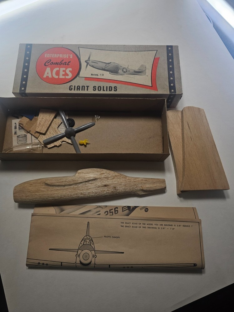 1951 Enterprise Models, Brooklyn NY - Combat Ace F-51 Mustang, NOS in Orig Box