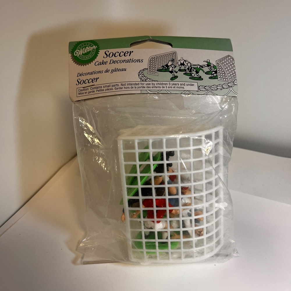 Vintage Wilton Soccer Cake Topper Sports Theme 2002 Birthday Decoration