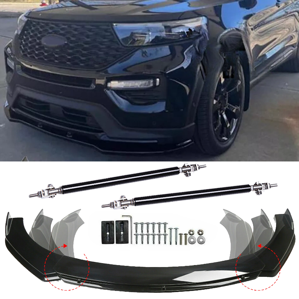 For Ford Explorer ST Front Bumper Lip Part Accessories Splitter Spoiler Body+