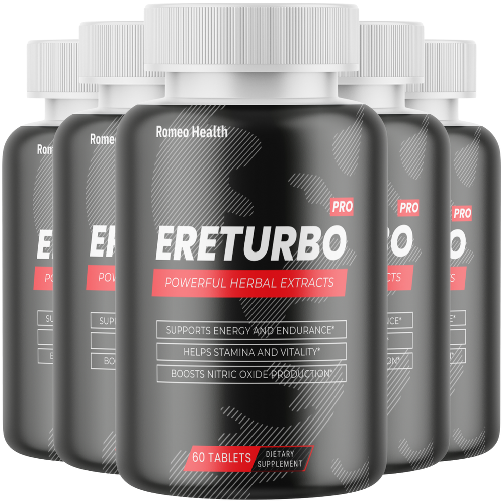 Ereturbo Male Pills Advanced Formula, Ere Turbo Supplement 60 Capsules (5 Pack)
