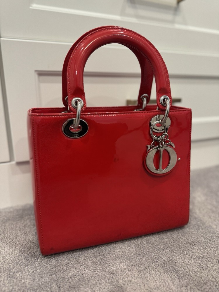 Authentic Limited Edition Lady Dior Medium Leather Handbag