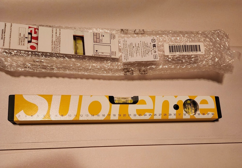 Supreme X Meterex Spirit Level Yellow Accessories 🔥RARE🔥