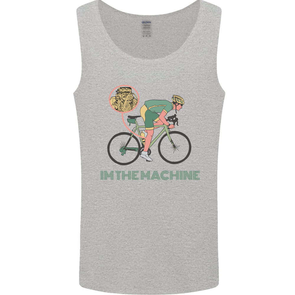 Cycling Im the Machine Cyclist Funny Mens Vest Tank Top