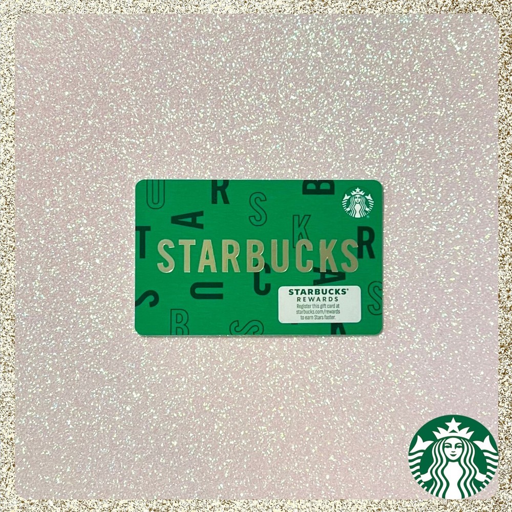 2019 Starbucks Green with Silver Foil Lettering Gift Card MINT CONDITION