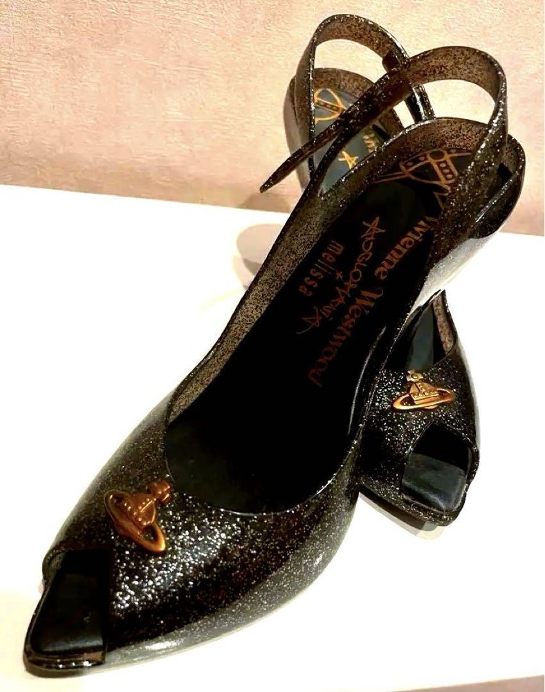 Vivienne Westwood Women 6.5US   Melissa Black Glitter Women Designer Shoes Limit
