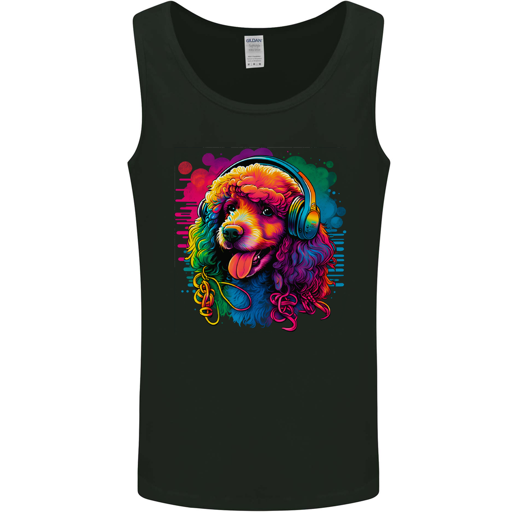 A Retro Poodle Dog Mens Vest Tank Top