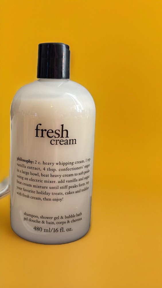 Philosophy Fresh Cream Shampoo, Shower Gel and Bubble Bath 16 Fl. Oz HTF