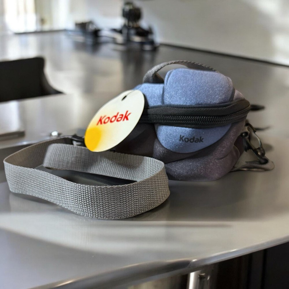 NOS Kodak Venture Camera Bag 2008 Blue Gray Zip Closure with Strap