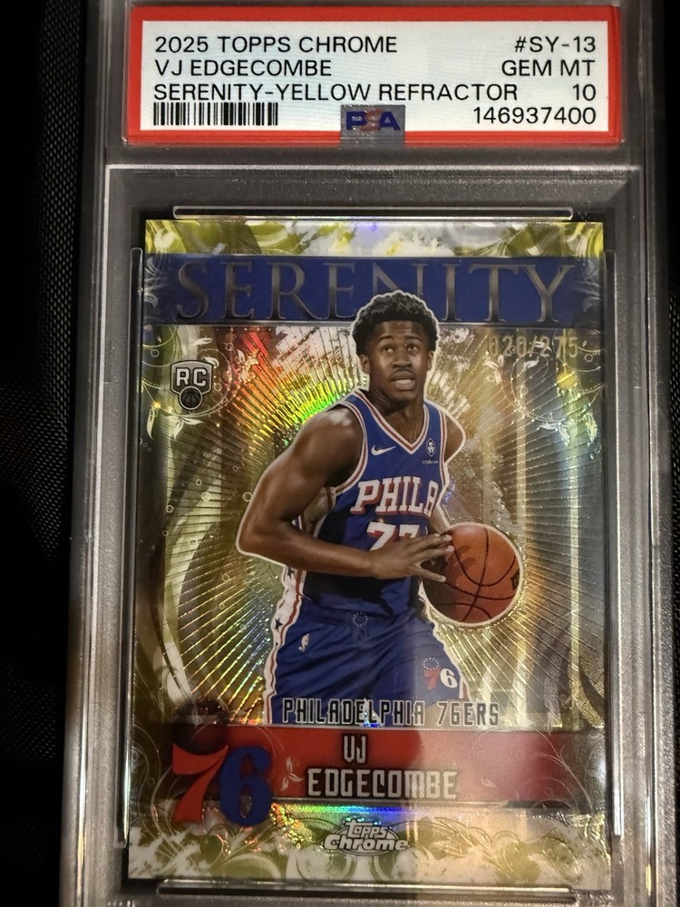 2025-26 Topps Chrome - Serenity VJ Edgecombe #SY-13 Yellow Refractor /275 (RC)