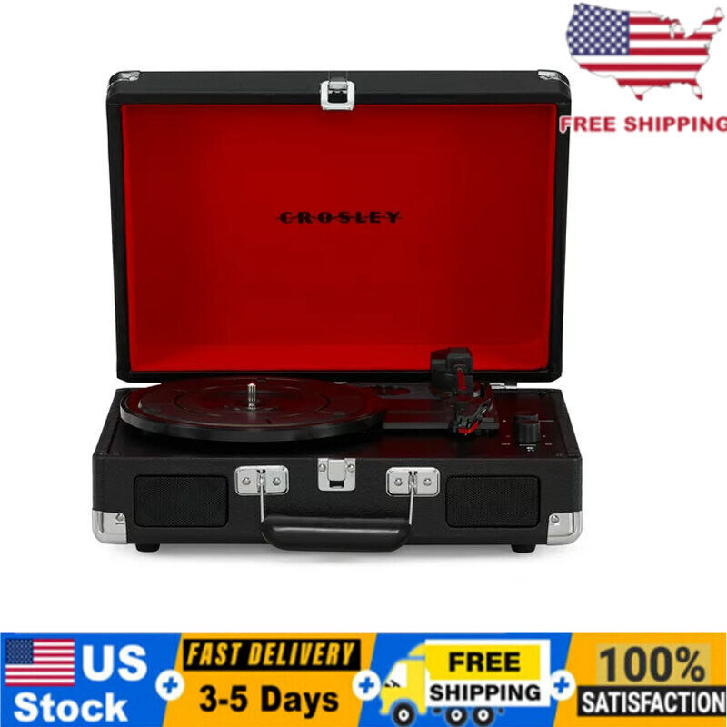 Wireless Bluetooth Vinyl Record Player with Built-in Speakers - New Turntable