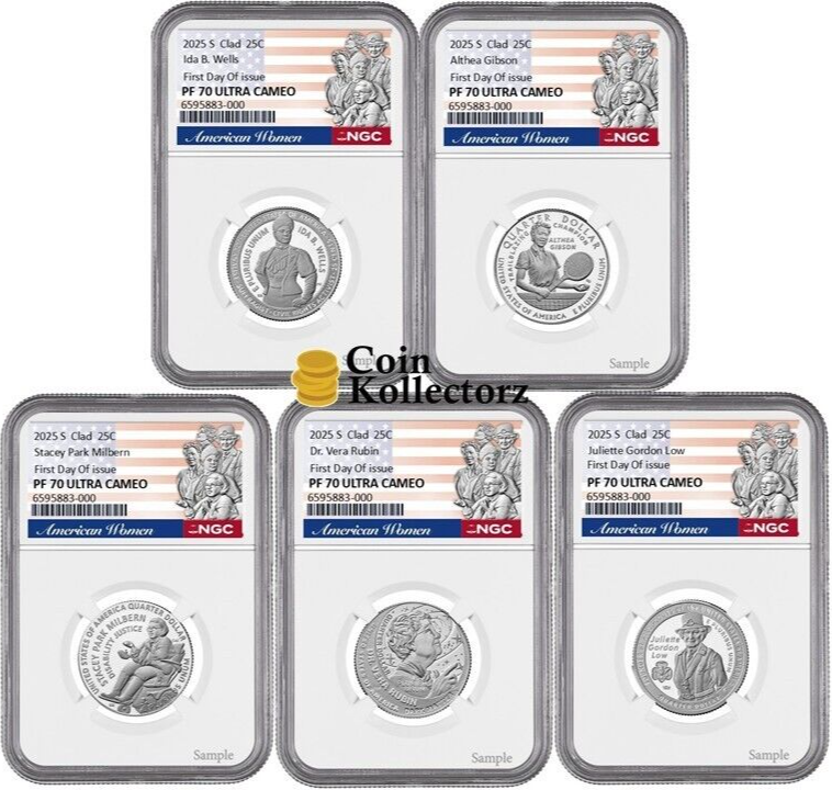 Presale 2025 S Clad Quarters Set 25C NGC PF70 Ultra Cameo First Day Of Issue-image