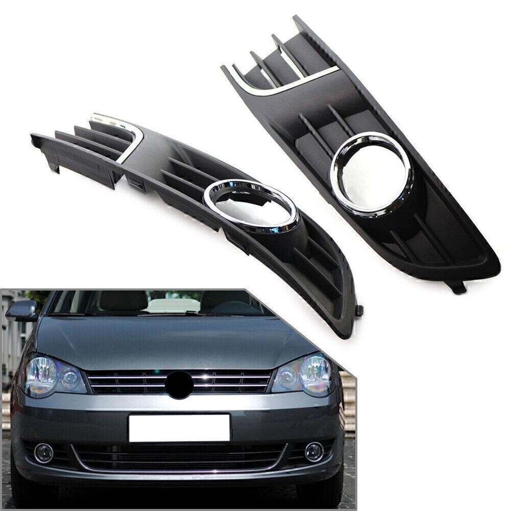 1 Pair Car Front Bumper Fog Light Cover Left & Right For VW Polo 2011-2013 2012
