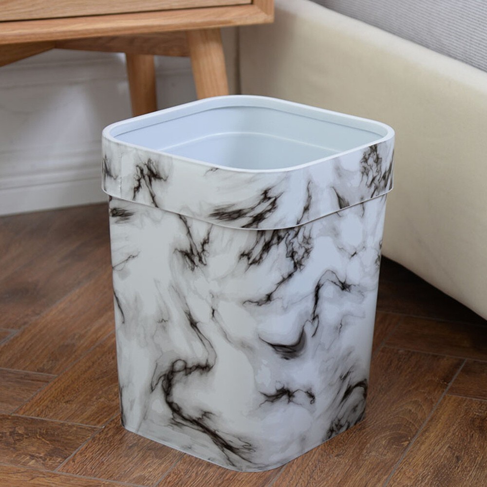 Bathroom Trash Can Marble Kirchen Mini Granite Creative Storage Bucket Office