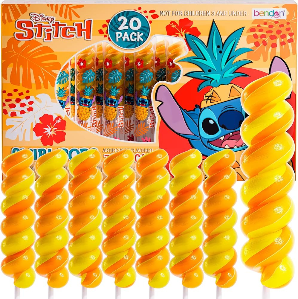 Stitch Swirl Lollipops 20pk- Lilo And Stitch Candy For Lilo And Stitch Party ...