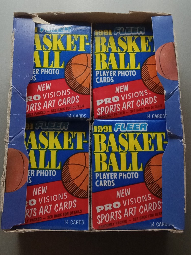 Vintage 1991 FLEER BASKETBALL ONE (1) WAX PACK FACTORY SEALED PACK