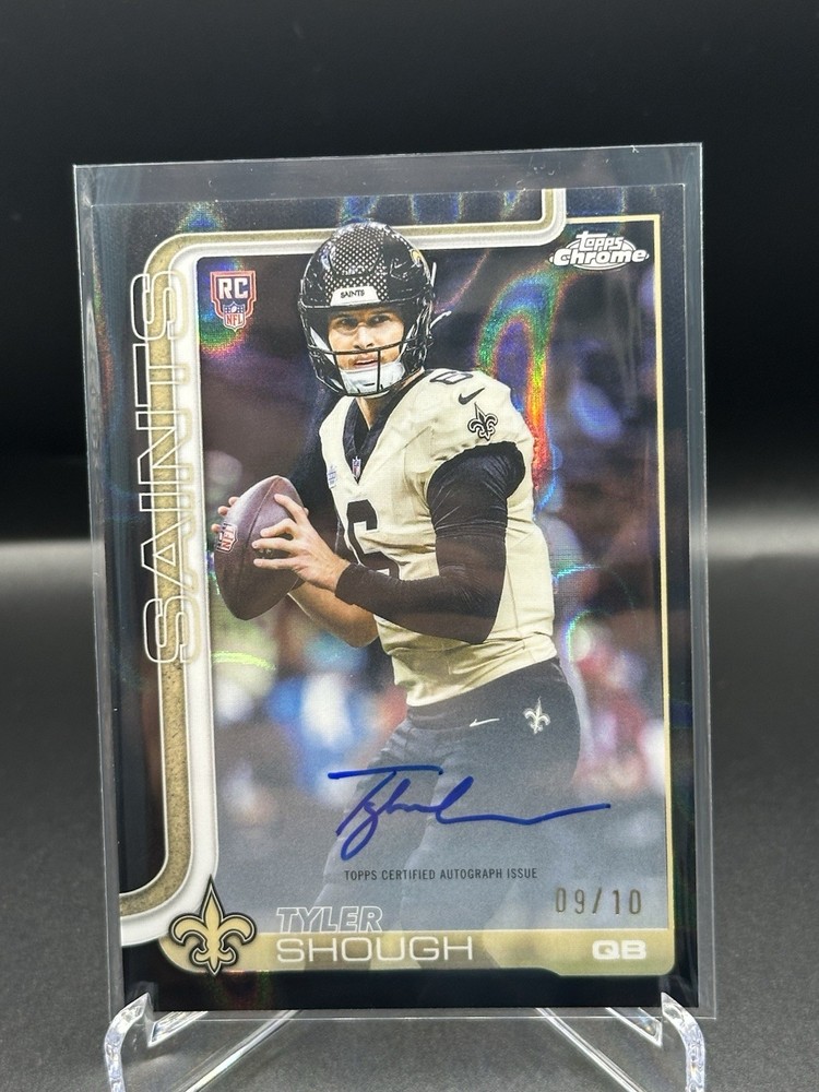 Tyler Shough 2025 Topps Chrome #RA-TYS RC Auto - Black Lava Refractor /10