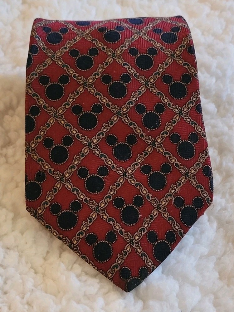 Disney Mickey Mouse Men's Silk Tie - Red & Blue 63