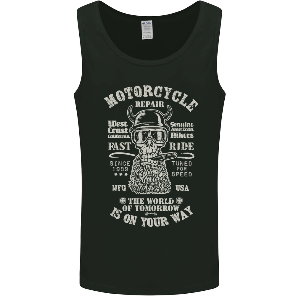 Motorcycle Repair Motorbike Biker Mens Vest Tank Top