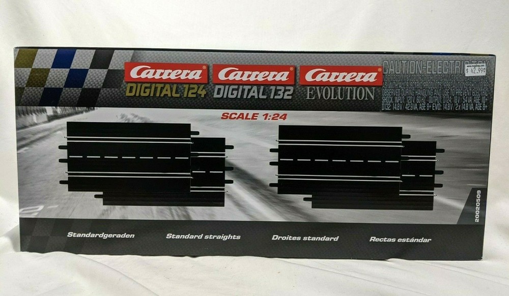 Carrera 1:24 1:32 Slot Car Track Standard Straights 4-Pack