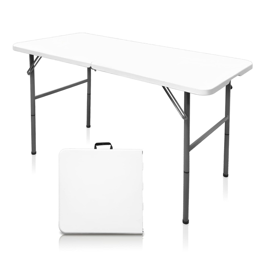 4ft Heavy Duty Folding Table Indoor Outdoor Portable Square Plastic