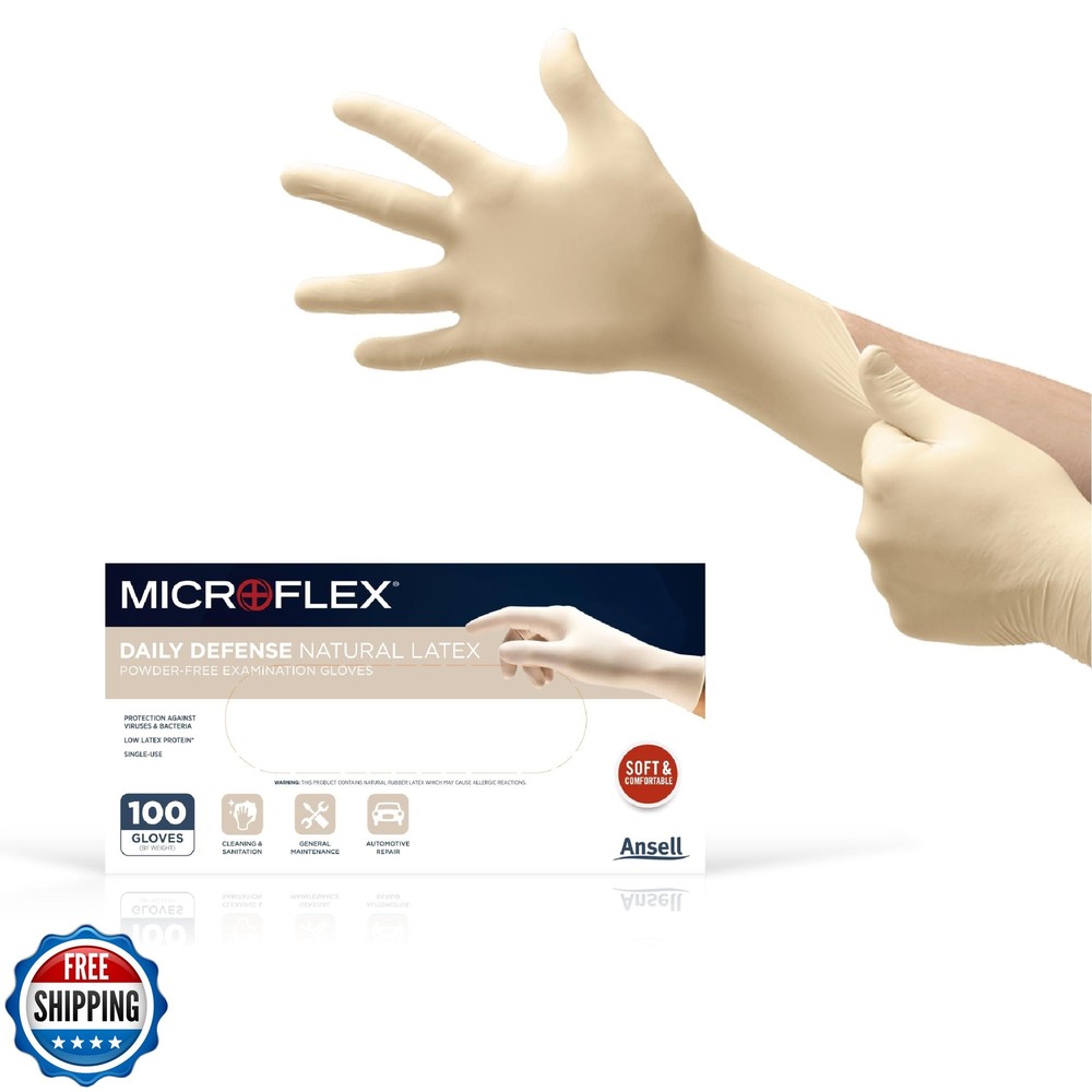 Ansell Microflex 10-754 Latex Cleaning Gloves for Daily Use and Protection