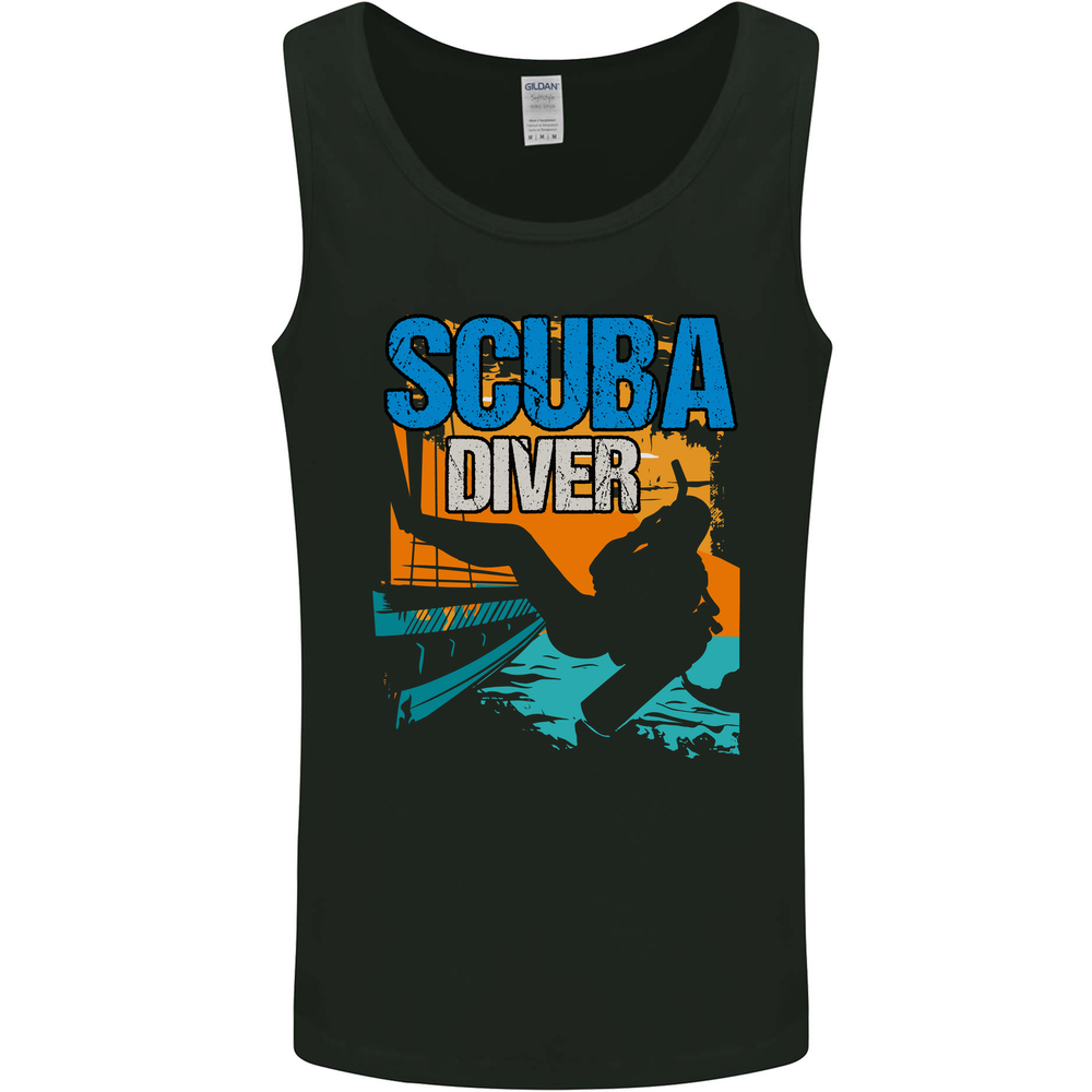 Backroll Entry from a Boat Scuba Diver Diving Mens Vest Tank Top
