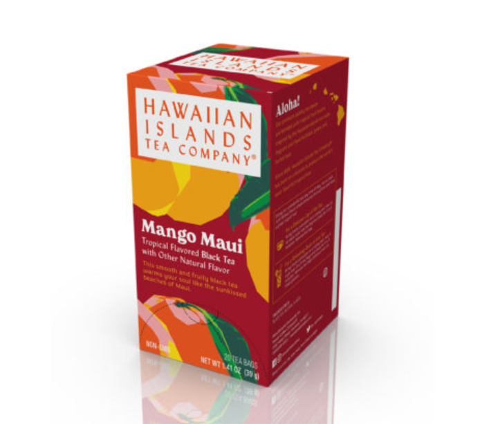 Hawaiian Islands Mango Maui Tropical Black Tea, All Natural - (20 Tea Bags)