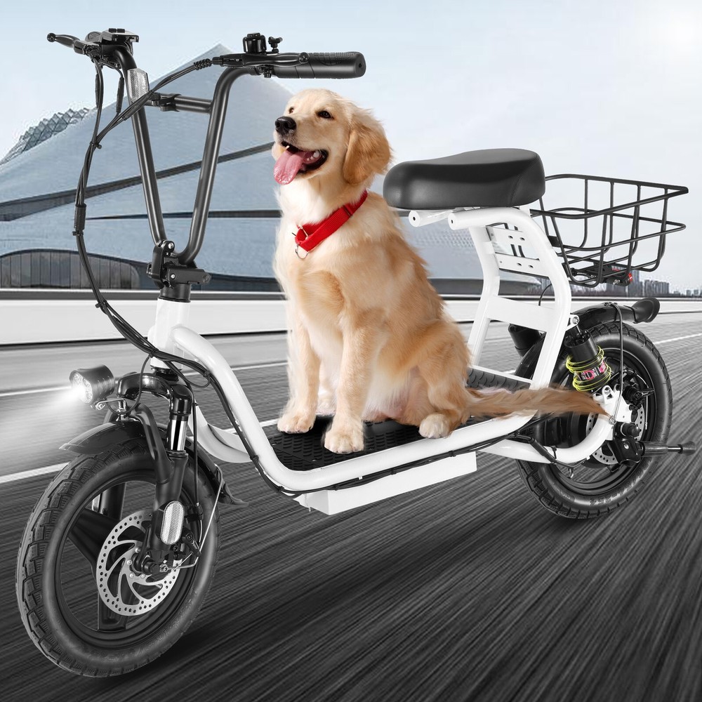 Peak 819W Adult Electric Scooter with Seat 14'' Tires 20 MPH Speed