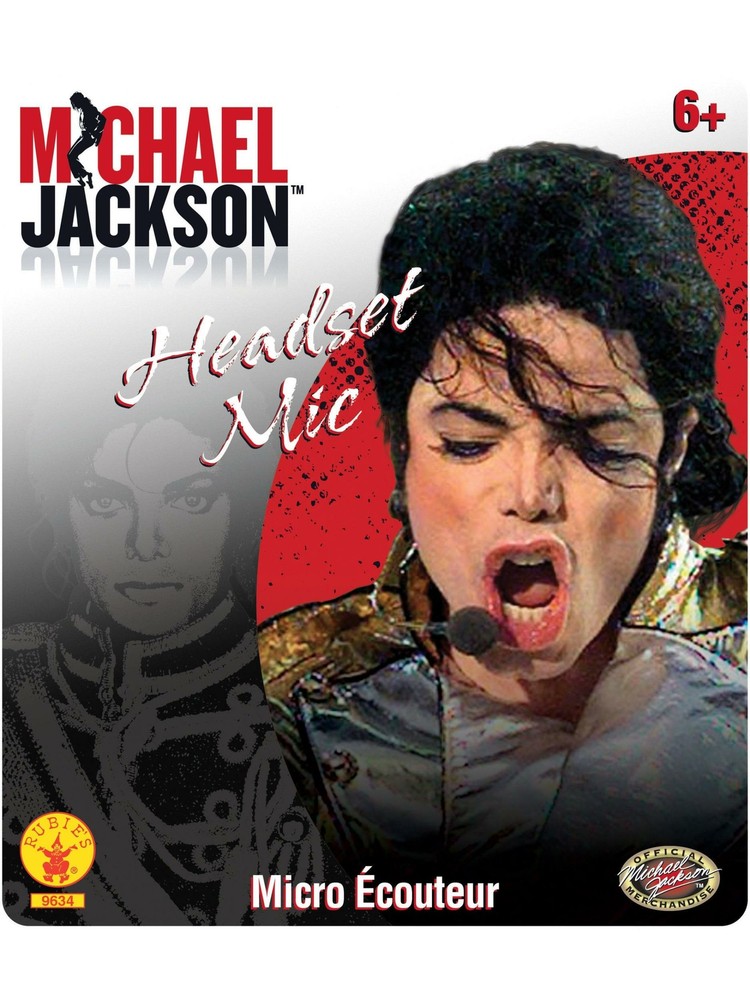 Michael Jackson Microphone Headset Mic Costume Accessory Toy Prop
