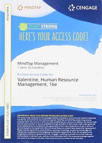 MindTap Printed Access Code by Valentine Sean and Meglich Brand New