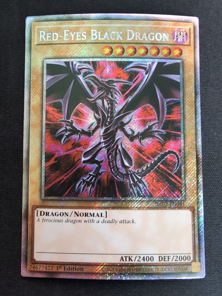 Red-Eyes Black Dragon 1st Ed Platinum Secret Rare NM RA03-EN081